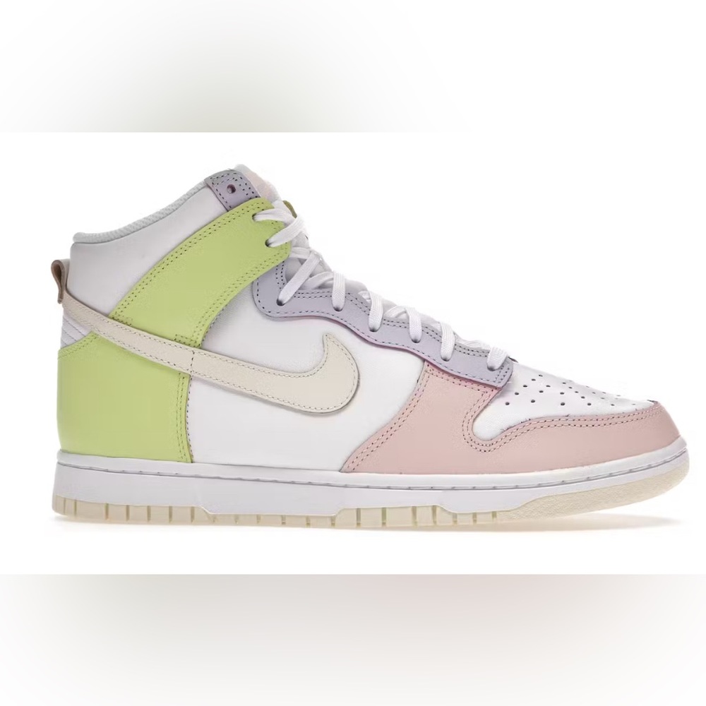 Nike Dunk High (Women) WHITE/CASHMERE-LIGHT LEMON TWIST (Spring)